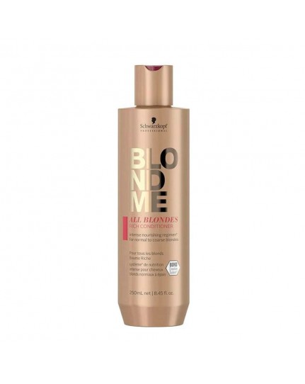 Schwarzkopf BlondeMe All Blondes Rich Conditioner 250 ml Balsamo per Capelli Biondi Grossi