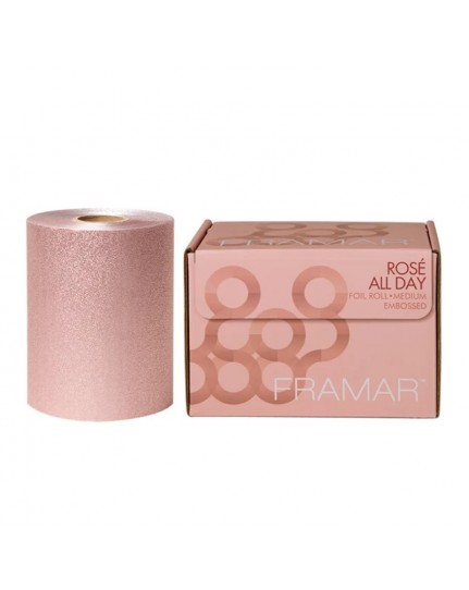 Framar Rosè All Day Foil Roll Medium 12.7 cm x 97.5 m Stagnola Alluminio Goffrata 320 pz