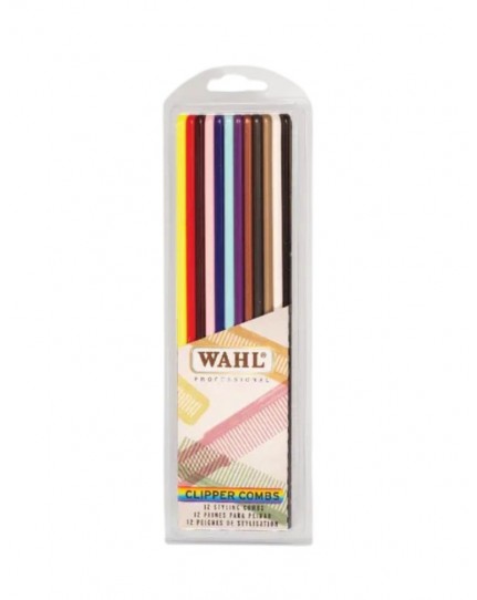 Wahl Clipper Comb Pettini per Taglio Capelli e Barba 12 pz