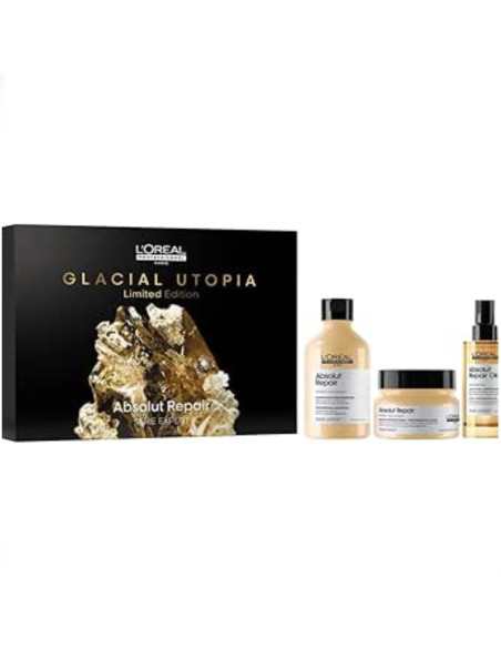 L'Oreal Professionnel Serie Expert Glacial Utopia Absolut Repair Shampoo 300 ml Maschera 250 ml Oil 90 ml