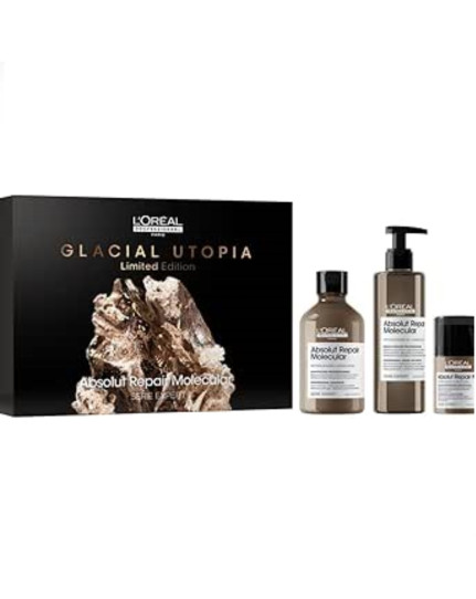 L'Oreal Professionnel Serie Expert Glacial Utopia Absolut Repair Molecular Shampoo 300 ml Serum 250 ml Masque 50 ml