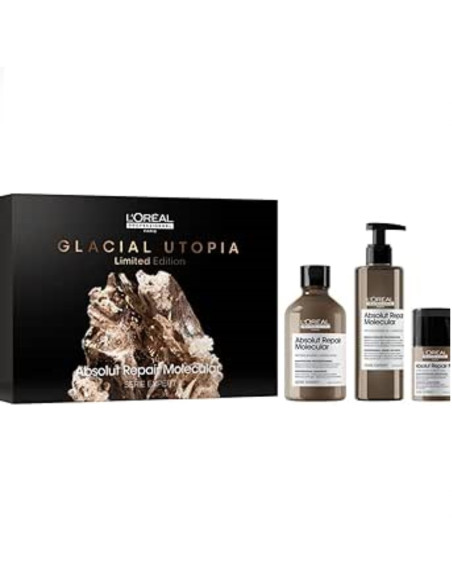 L'Oreal Professionnel Serie Expert Glacial Utopia Absolut Repair Molecular Shampoo 300 ml Serum 250 ml Masque 50 ml