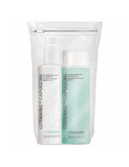 Germaine de Capuccini Options Duo Kit Detersione Pelle Mista e Grassa Gel 200 ml e Tonico 200 ml