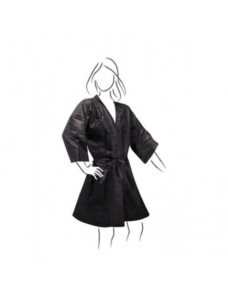 Kimono Monouso Nero Confezione 10 Pezzi