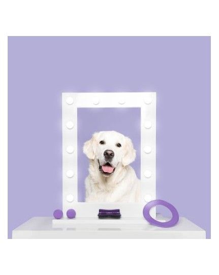 Pet Teezer Spazzola Toelettatura Per Cani A Pelo Lungo Violet Grey